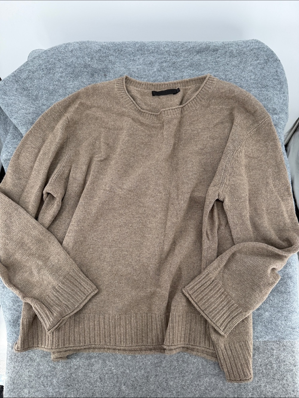 Jenni Kayne cashmere wool blend Crewneck Sweater in Taupe size XXL